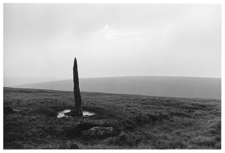 Beardown Man, prehistoric standing stone 1977.jpg